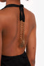 Versace Black Medusa Chain Sleeveless Mini Dress Size 42