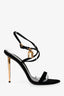Tom Ford Black Velvet Padlock 105 Heels Size 40