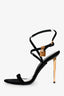 Tom Ford Black Velvet Padlock 105 Heels Size 40