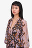 Ulla Johnson Black/Purple Embellished Dress Size 4