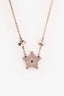 Christian Dior Silver Crystal Pearl Embellished Star Necklace