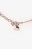 Christian Dior Silver Crystal Pearl Embellished Star Necklace