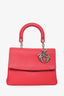 Christian Dior Fuchsia Grained Leather Be Dior Top Handle with Strap