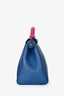 Fendi Blue/Pink Leather Mini Peekaboo 'Iconic' Top Handle With Strap