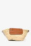 Chloe Brown Leather/Raffia 'Marcie' Basket Tote