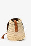 Chloe Brown Leather/Raffia 'Marcie' Basket Tote