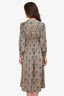 Sandro Yellow/Blue Floral Print Midi Dress Size 34