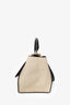 Celine Beige/Black Python/Leather Medium Trapeze Bag with Strap
