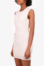Fendi White FF Logo-Jacquard Sleeveless Mini Dress Size 40