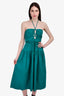 Ulla Johnson Turquoise Cut-Out Detail Midi Dress Size 6