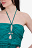 Ulla Johnson Turquoise Cut-Out Detail Midi Dress Size 6