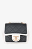 Chanel 2014/15 Black/White Lambskin Mini Graphic Flap Shoulder Bag