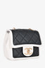 Chanel 2014/15 Black/White Lambskin Mini Graphic Flap Shoulder Bag