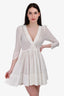 Maje White Lace Sheer V-Neck Mini Dress Size 1