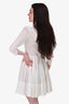 Maje White Lace Sheer V-Neck Mini Dress Size 1