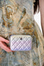 Pre-loved Chanel™ 2021 Iridescent Quilted Lambskin Cube Crossbody