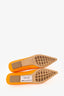 Bottega Veneta Orange Leather Flats Size 38