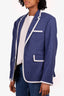 Thom Browne F/W '17 Blue/White Cashmere Blazer Size 0