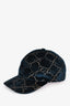 Gucci Navy Velvet GG Supreme Baseball Cap Size 57