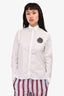 Kenzo White Logo Patch Embroidered Button-Up Shirt Size 34