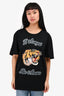 Gucci Black 'L'Aveugle Par Amour' Tiger Embroidered T-Shirt Size XL