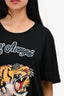 Gucci Black 'L'Aveugle Par Amour' Tiger Embroidered T-Shirt Size XL