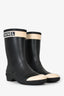 Chanel 2019 Black/White Rubber Boots Size 37