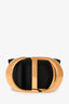Christian Dior Black/Gold Embroidered Canvas Belt