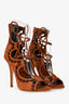 Guiseppe Zanotti Brown Suede Lace-Up Heels Size 36