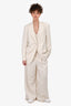 Weekend Max Mara Cream Linen 3 Piece Suit Set + Vest Size 44 IT