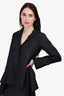 Donna Karan Black Linen Top Size 6