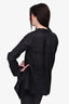 Donna Karan Black Linen Top Size 6