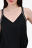 Brunello Cucinelli Black Silk Embellished Sleeveless Romper Size L