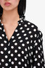 L'Agence Black Polka Dot Silk Blouse Size M