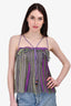 Etro Purple Patterned Silk Camisole Size 44