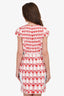 Peter Pilotto Red Patterned Tweed Cap Sleeve Dress Size 10