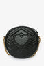 Gucci Black Leather Mini Marmont Round Matelasse Crossbody Bag