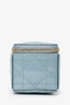 Christian Dior 2022 Blue Patent Micro Cannage Lady Dior Cube Pouch