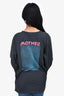 Mother Grey Cotton Graphic Top Size S