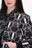 Hermes Black/White Reversible Printed Nylon Puffer Jacket Size 36