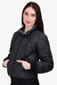 Hermes Black/White Reversible Printed Nylon Puffer Jacket Size 36