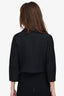 Christian Dior Black Wool Double Breasted Cropped Blazer Jacket Size 4