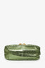 Prada Green Metallic Jeweled Python Chain Shoulder Bag
