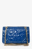 Pre-Loved Chanel™ 2008/09 2.55 Blue Patent Leather Puzzle Bag