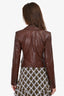 Veronica Beard Brown Faux Croc Embossed Leather Blazer Size 00