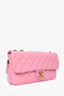 Chanel 2013/14 Pink Calfskin Quilted Jumbo Pocket Flap Shoulder