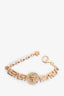 Versace Gold Toned Crystal Medusa Bracelet