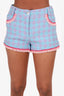 Moschino Couture Blue/Purple Tweed Short Size 4