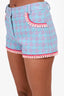 Moschino Couture Blue/Purple Tweed Short Size 4