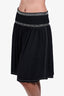 Prada Black Pleated Midi Skirt Size 36